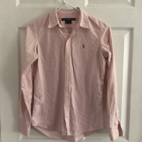 Ralph Lauren Pink Striped Shirt - Picture 1 of 4
